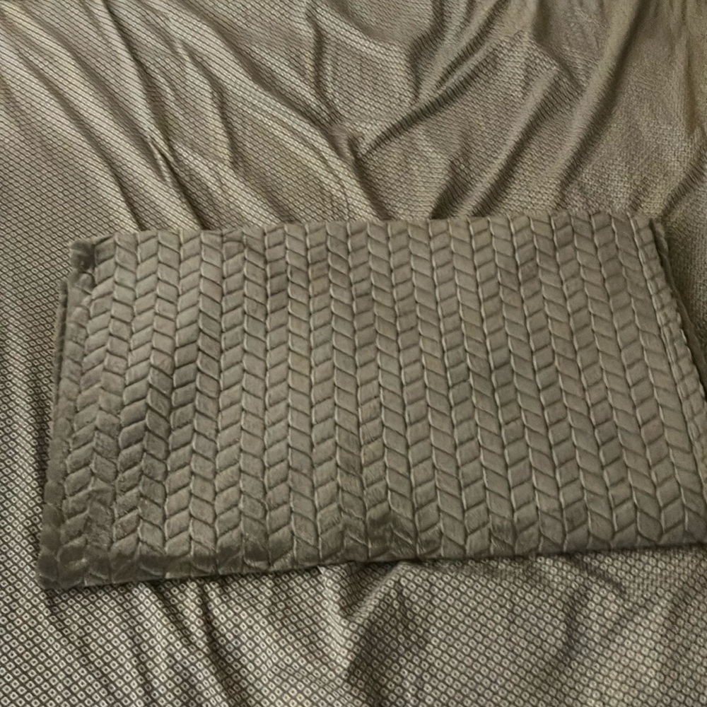 Kirkland’s gray heavenly chevron throw blanket